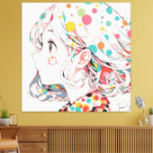 Kaleidoscope Whispers Anime Japan Canvas Afdruk (Insitu (Woonkamer))