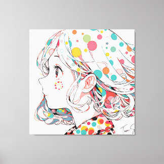 Kaleidoscope Whispers Anime Japan Canvas Afdruk