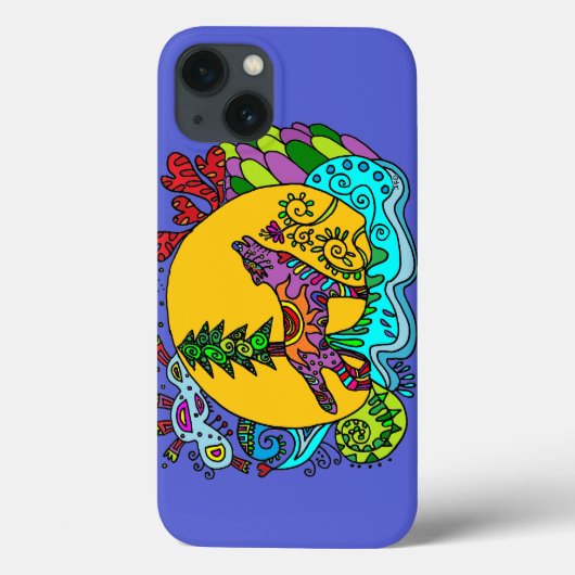 Kaleidoscope Wolf in Blue Case-Mate iPhone Case (Achterkant)