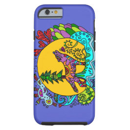 Kaleidoscope Wolf in Blue iPhone 13 Hoesje