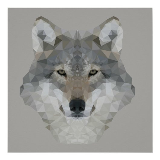 Kaleidoscope Wolf Poster (Voorkant)