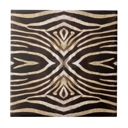 Kaleidoscope Zebra Fur Pattern Tegeltje (Voorkant)