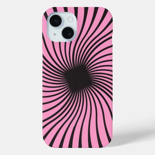 Kaleidoscope Zwart en Roze Ontwerp Case-Mate iPhone Case (Achterkant)