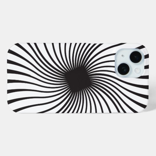 Kaleidoscope Zwart-wit ontwerp Case-Mate iPhone Case (Achterkant (horizontaal))