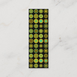 Kaleidoscopic 110714 - 16 Mandalas - on Black Mini Visitekaartje