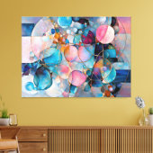 "Kaleidoscopic Cascade" Kleurrijke Abstracte Kunst Canvas Afdruk (Insitu (Woonkamer))