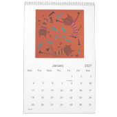 Kaleidoscopic Cat Calendar Kalender (Jan 2027)