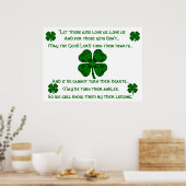 Kaleidoscopic Irish Blessing 4 Poster (Keuken)