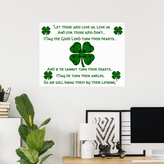 Kaleidoscopic Irish Blessing 4 Poster (Thuiskantoor)
