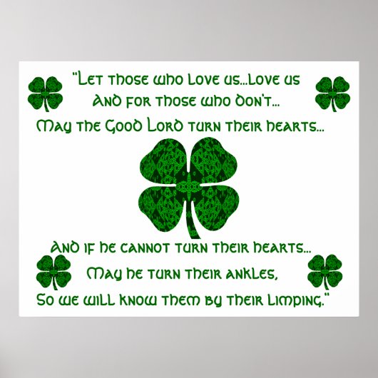 Kaleidoscopic Irish Blessing 4 Poster (Voorkant)