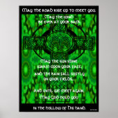 Kaleidoscopic Mandala - Irish Blessing 3 Poster (Voorkant)