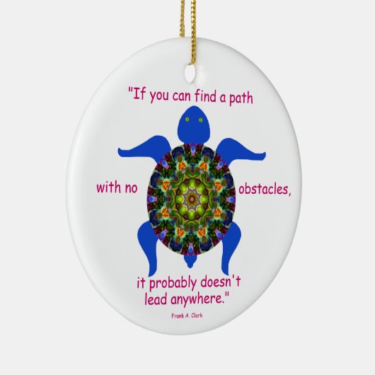 Kaleidoscopic Mandala Turtle Ornament.1 Keramisch Ornament (Rechts)