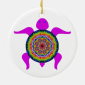 Kaleidoscopic Mandala Turtle Ornament.1 Keramisch Ornament (Achterkant)
