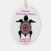 Kaleidoscopic Mandala Turtle Ornament.3 Keramisch Ornament (Rechts)