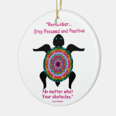 Kaleidoscopic Mandala Turtle Ornament.3 Keramisch Ornament (Links)