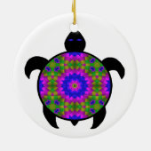 Kaleidoscopic Mandala Turtle Ornament.3 Keramisch Ornament (Achterkant)