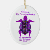 Kaleidoscopic Mandala Turtle Ornament.6 Keramisch Ornament (Rechts)