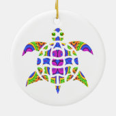 Kaleidoscopic Mandala Turtle Ornament.6 Keramisch Ornament (Achterkant)
