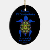 Kaleidoscopic Mandala Turtle Ornament.8 Keramisch Ornament (Rechts)