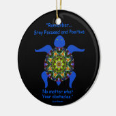Kaleidoscopic Mandala Turtle Ornament.8 Keramisch Ornament (Links)