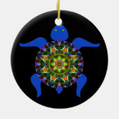 Kaleidoscopic Mandala Turtle Ornament.8 Keramisch Ornament (Achterkant)