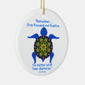 Kaleidoscopic Mandala Turtle Ornament.8 Keramisch Ornament (Rechts)