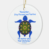 Kaleidoscopic Mandala Turtle Ornament.8 Keramisch Ornament (Links)