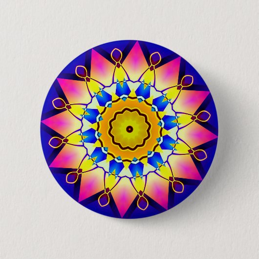 Kaleidoscopisch 070714(2) ronde button 5,7 cm (Voorkant)