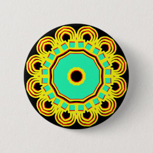Kaleidoscopisch 110714(11) ronde button 5,7 cm