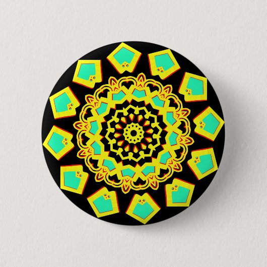 Kaleidoscopisch 110714(14) ronde button 5,7 cm (Voorkant)