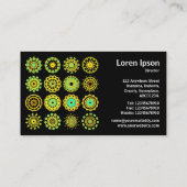 Kaleidoscopisch 110714 - 16 Mandalas Visitekaartje (Achterkant)