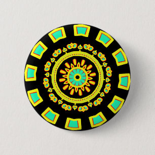 Kaleidoscopisch 110714(16) ronde button 5,7 cm