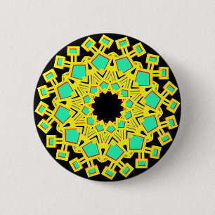 Kaleidoscopisch 110714(6) ronde button 5,7 cm