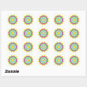 Kaleidoscopisch 260614(1) vierkante sticker (Vel)