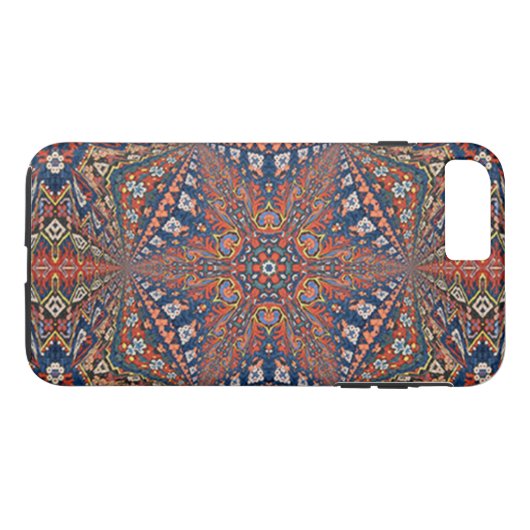 Kaleidoscopisch Armeens tapijtontwerp hard Case-Mate iPhone Case (Achterkant (Horizontaal))