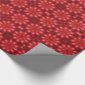 Kaleidoscopisch bloem rode lampjes cadeaupapier (Hoek)