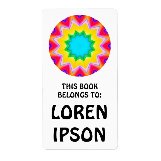 Kaleidoscopisch - Boek Bord Etiket (Voorkant)