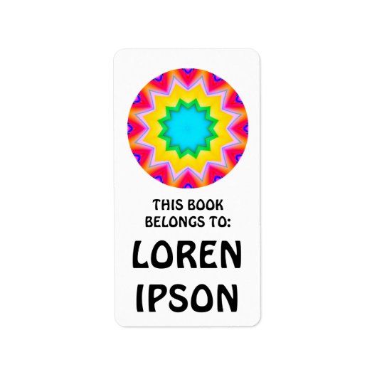 Kaleidoscopisch - Boek Bord Etiket (Voorkant)
