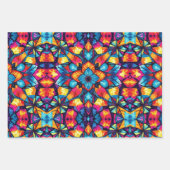 Kaleidoscopisch inpakpapier - kleurrijke patronen (Voorkant 3)