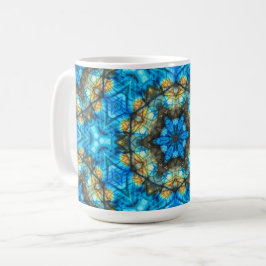 Kaleidoscopisch labradoriet "Glas in lood" Koffiemok