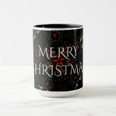 Kaleidoscopisch langwerpig ontwerp rood zwart-wit mok (Midden)