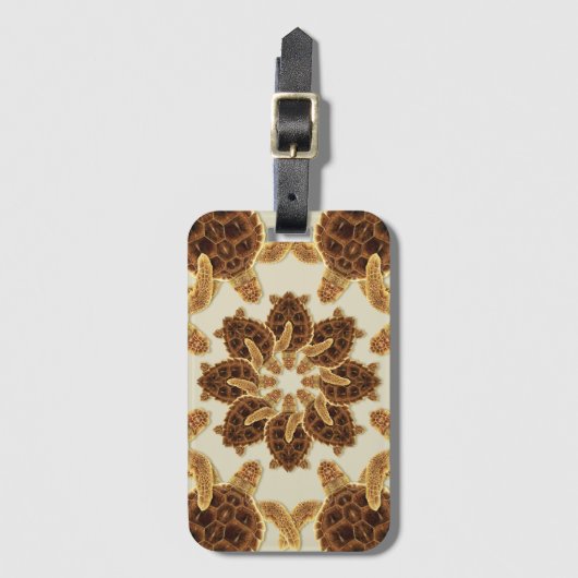 Kaleidoscopisch Loggerhead Zee Turtles Bagagelabel (Voorkant (verticaal))