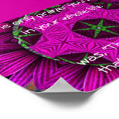 Kaleidoscopisch Mandala "Dank u" Poster (Hoek)