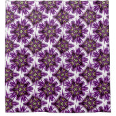 Kaleidoscopisch Nederlands Iris Paars Sensatie Douchegordijn (Voorkant)