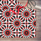 Kaleidoscopisch rood zwart wit mozaïekpatroon tissuepapier