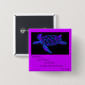 Kaleidoscopisch schildpadontwerp-Button.1 Vierkante Button 5,1 Cm (Voorkant /achterkant)