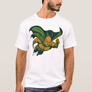 Kaleidoscopisch T-shirt ontwerp met superheld zond