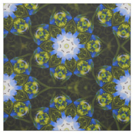 Kaleidoscopische Baby Blauwe Ogen Lente Bloemen Stof