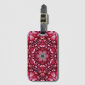 Kaleidoscopische Crimson Dahlia Bagagelabel (Voorkant (verticaal))