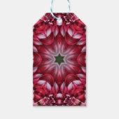 Kaleidoscopische Crimson Dahlia Cadeaulabel (Voorkant)